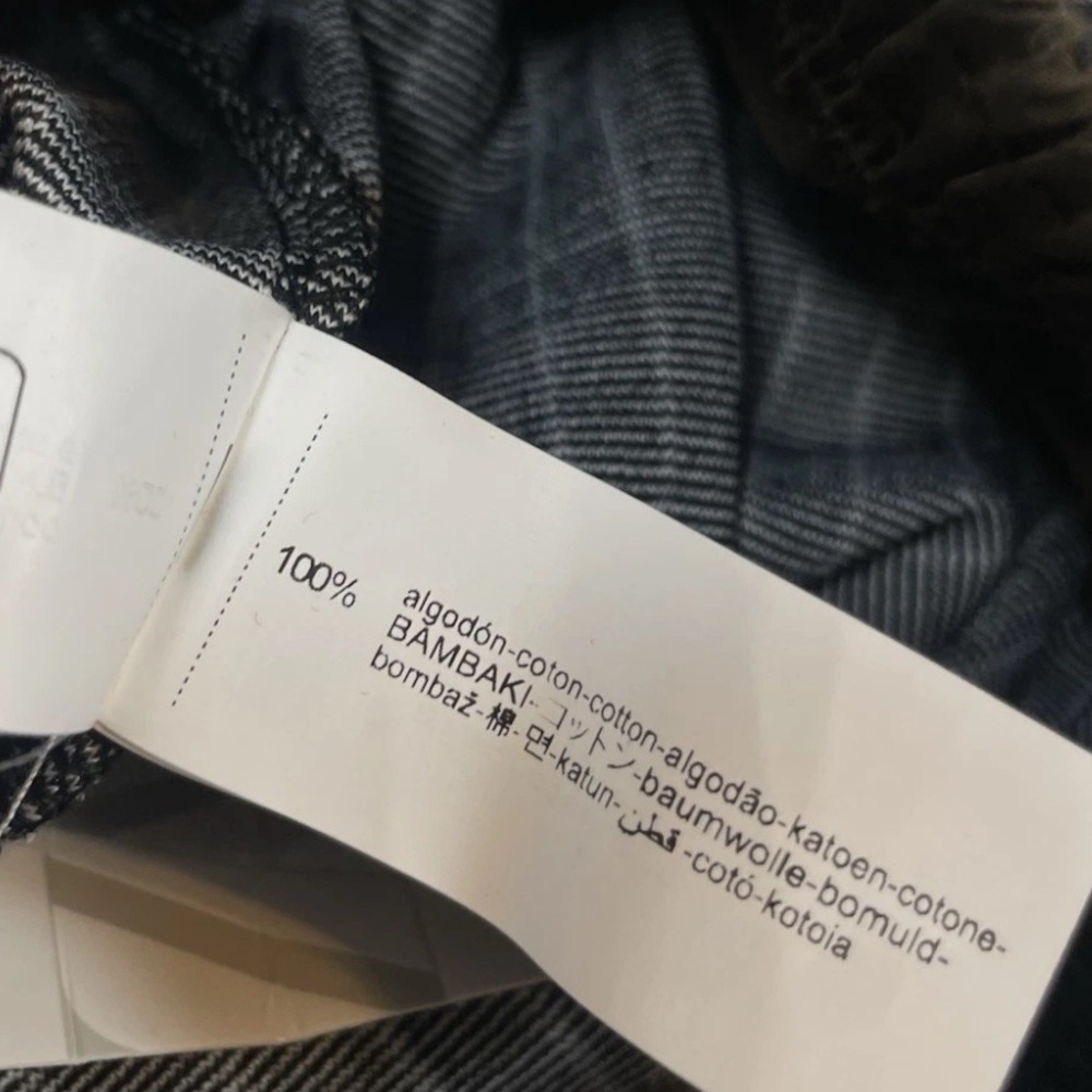 Zara PINSTRIPE BOXER SHORTS Woman’s Size M NEW Black Brown Pockets Elastic Waist - Picture 10 of 15